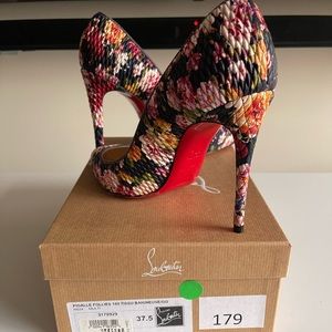 Christian Louboutin Multicolor Pigalle Follies 100 Tissu Baigneuse Multi